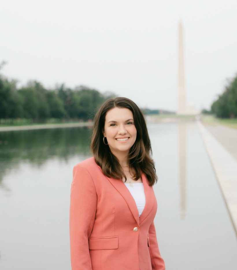 Anne Basham at the Washington Monument