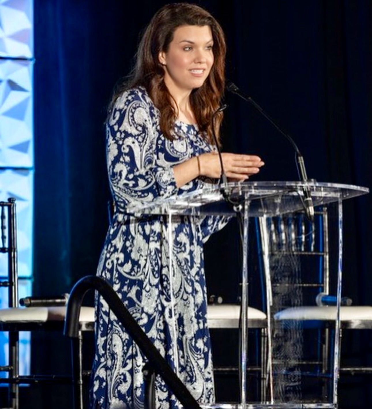Anne Basham delivering a keynote